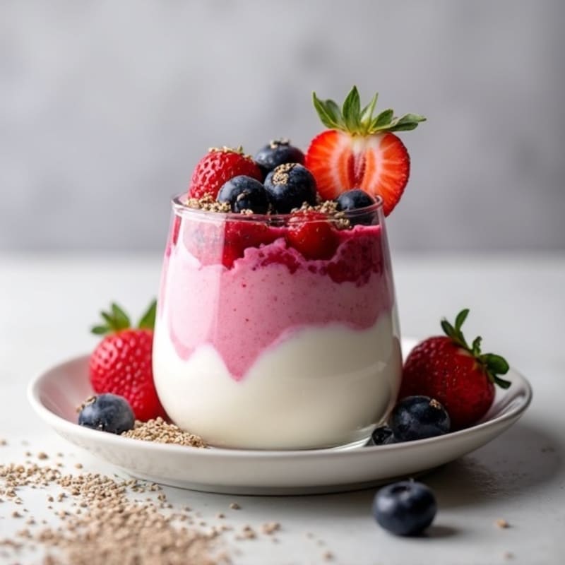 Silky Greek Yogurt Protein Mousse with Berries