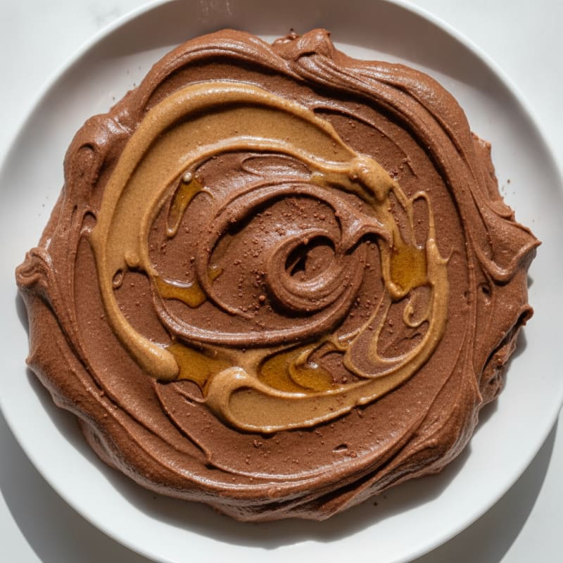 Silky Chocolate Protein Pudding with Almond Butter Swirl