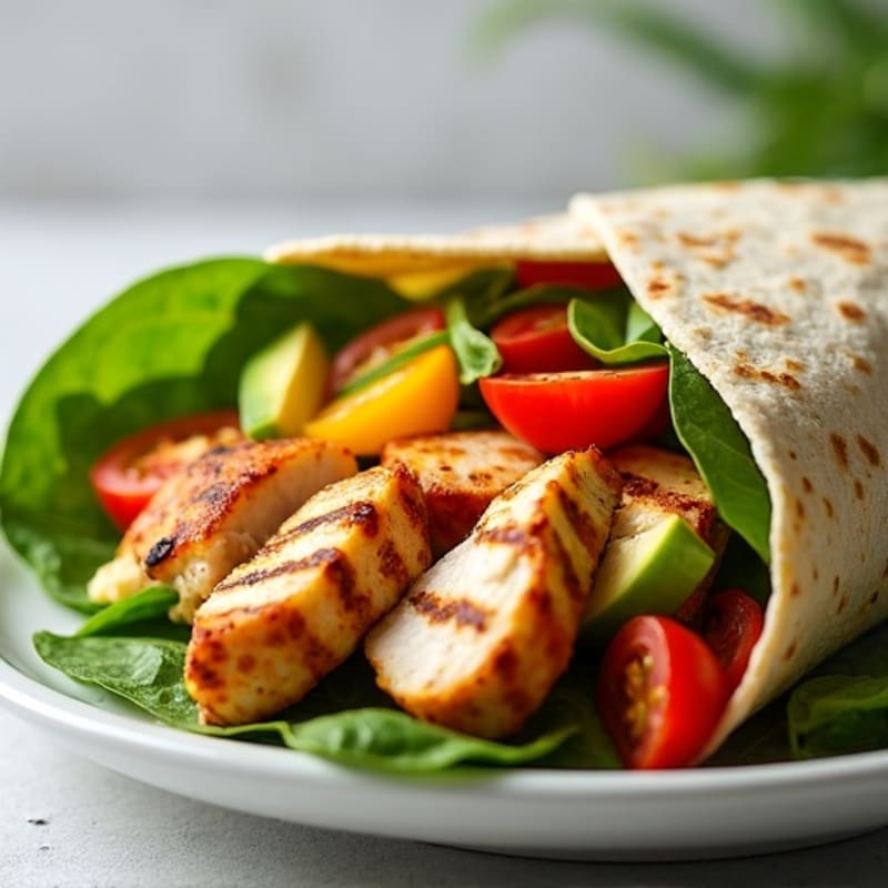Grilled Chicken and Fresh Veggie Wrap