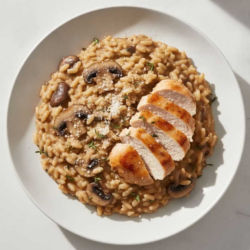 Creamy Mushroom Risotto with Parmesan