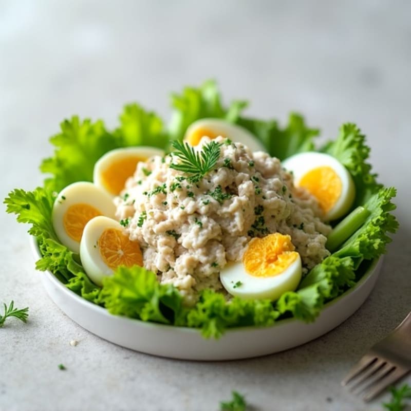 Creamy Tuna Salad with Fresh Herbs and Crunchy Celery
