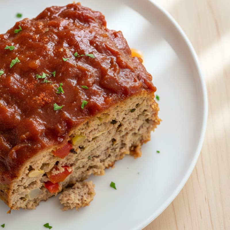 Slow Cooker Turkey Meatloaf with Glaze