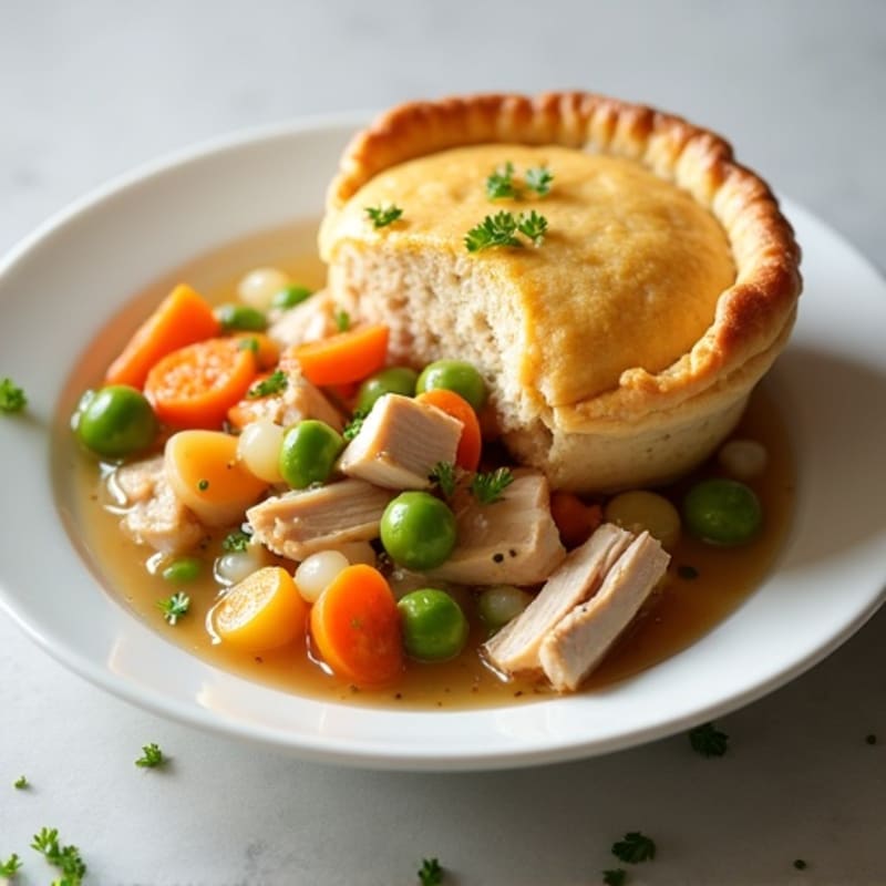 Healthy Chicken Pot Pie with Vegetables