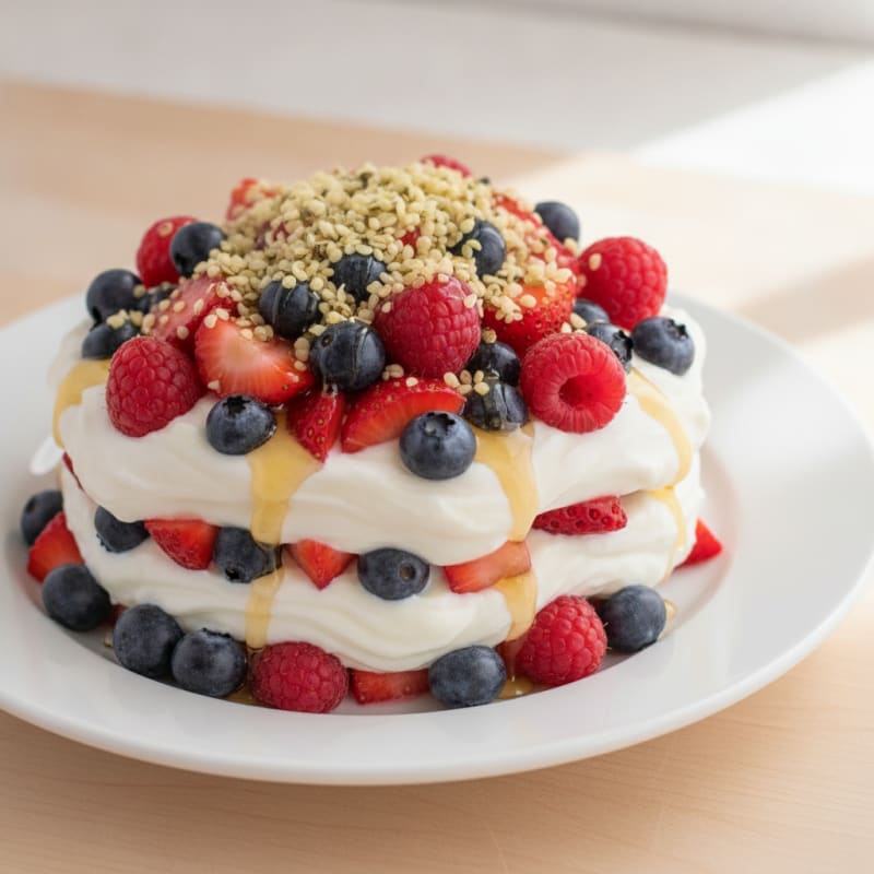 Greek Yogurt Protein Parfait with Mixed Berries