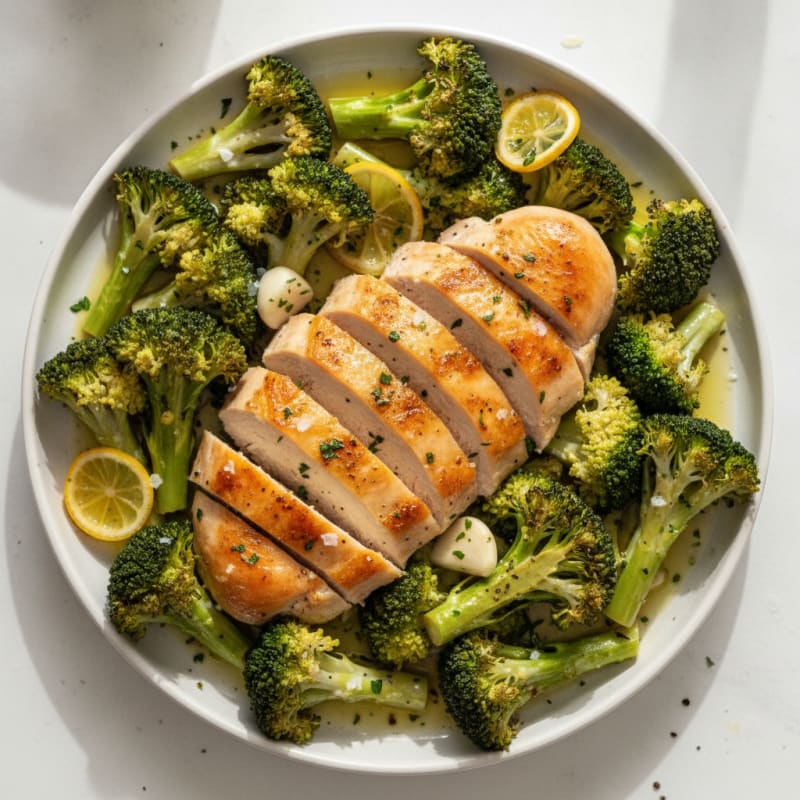 Lemon-Herb Roasted Chicken and Broccoli