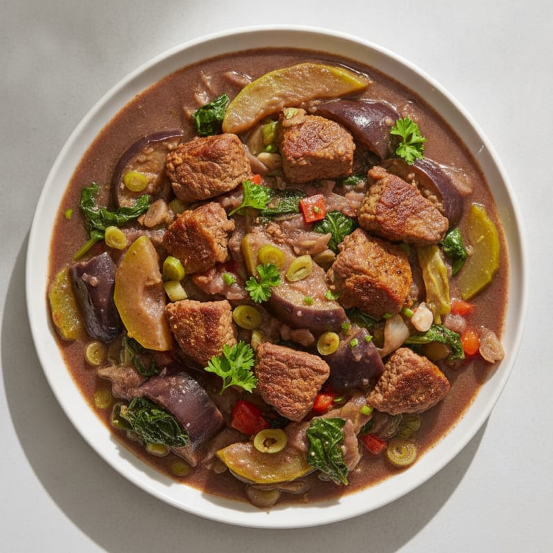 Haitian Beef and Vegetable Stew (Legim)