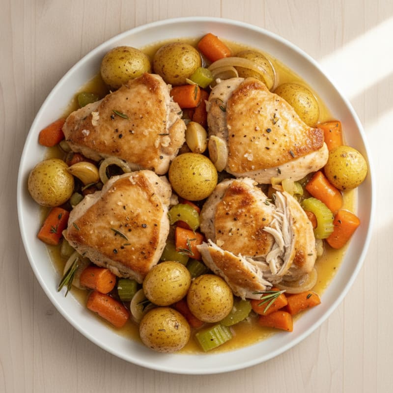Slow Cooker Herb Chicken Thighs