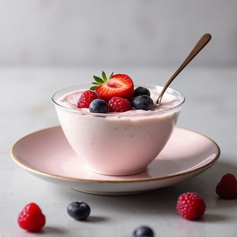 Silky Greek Yogurt Protein Mousse with Mixed Berries