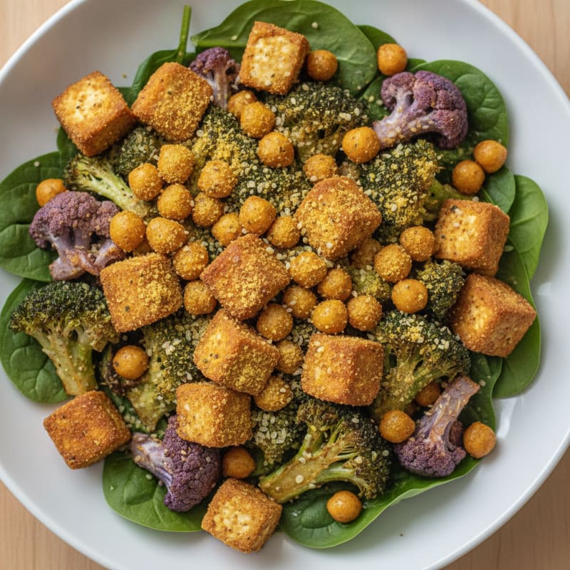 Roasted Vegetable and Chickpea Buddha Bowl