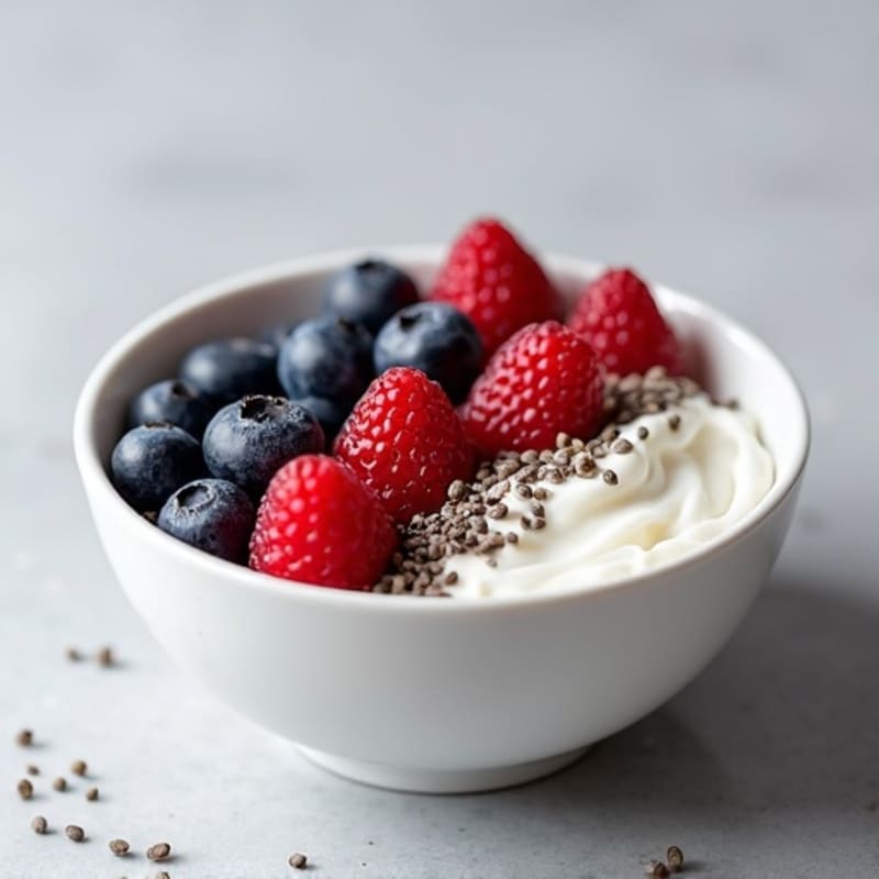 Protein-Packed Vanilla Greek Yogurt Bowl with Fresh Berries