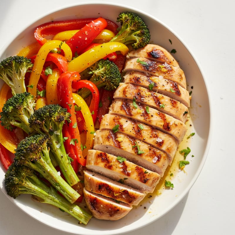 Zesty Grilled Chicken with Roasted Vegetables