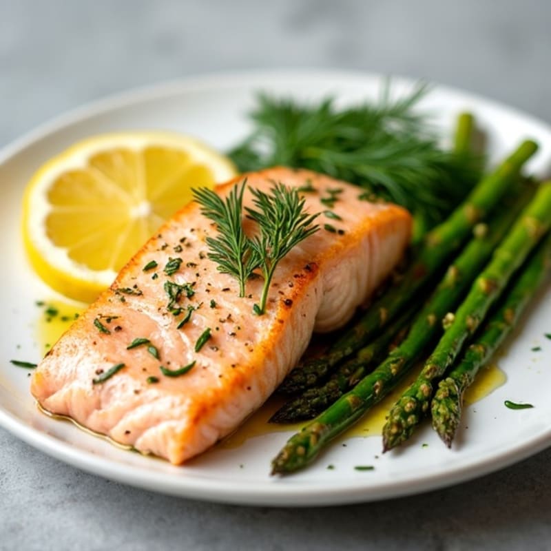 Lemon-Herb Baked Salmon with Roasted Asparagus