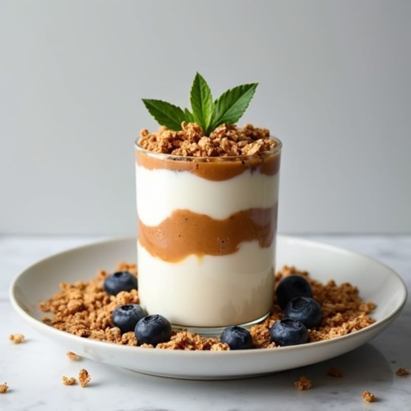 Silky Protein Yogurt Parfait with Almond Butter