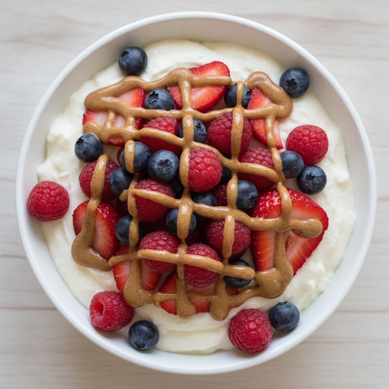 Silky Greek Yogurt Protein Pudding with Berries