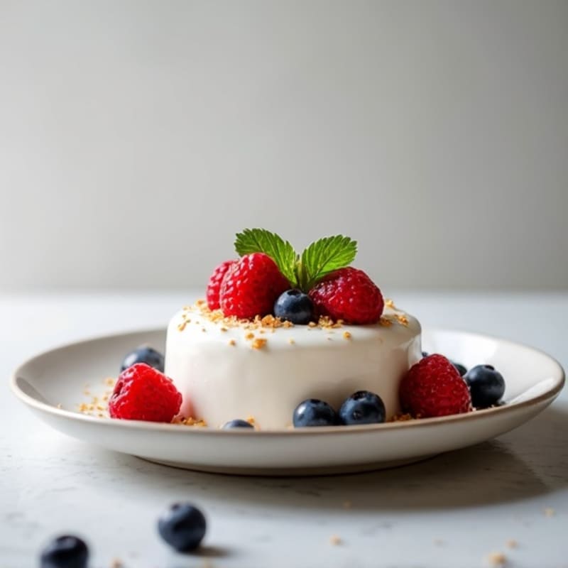 Greek Yogurt Protein Mousse with Berries