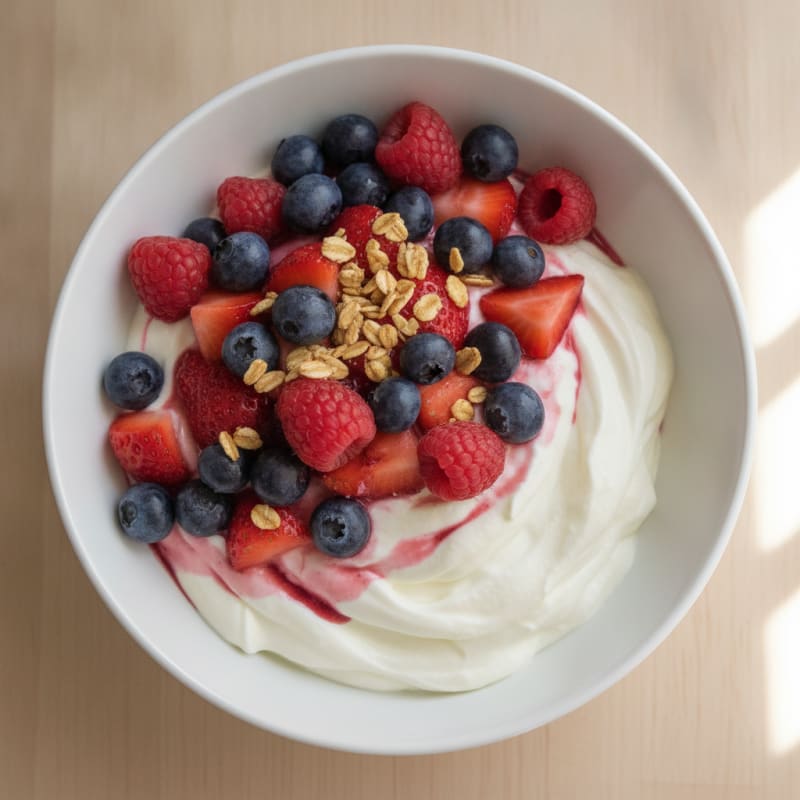 Silky Protein Yogurt with Mixed Berries