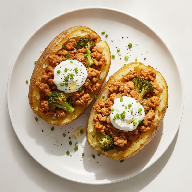 Hearty Loaded Baked Potatoes with Chives