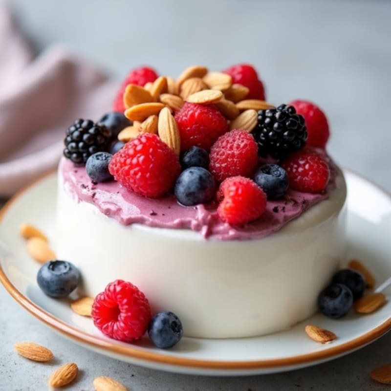 Creamy Greek Yogurt Protein Parfait with Berries and Toasted Almonds