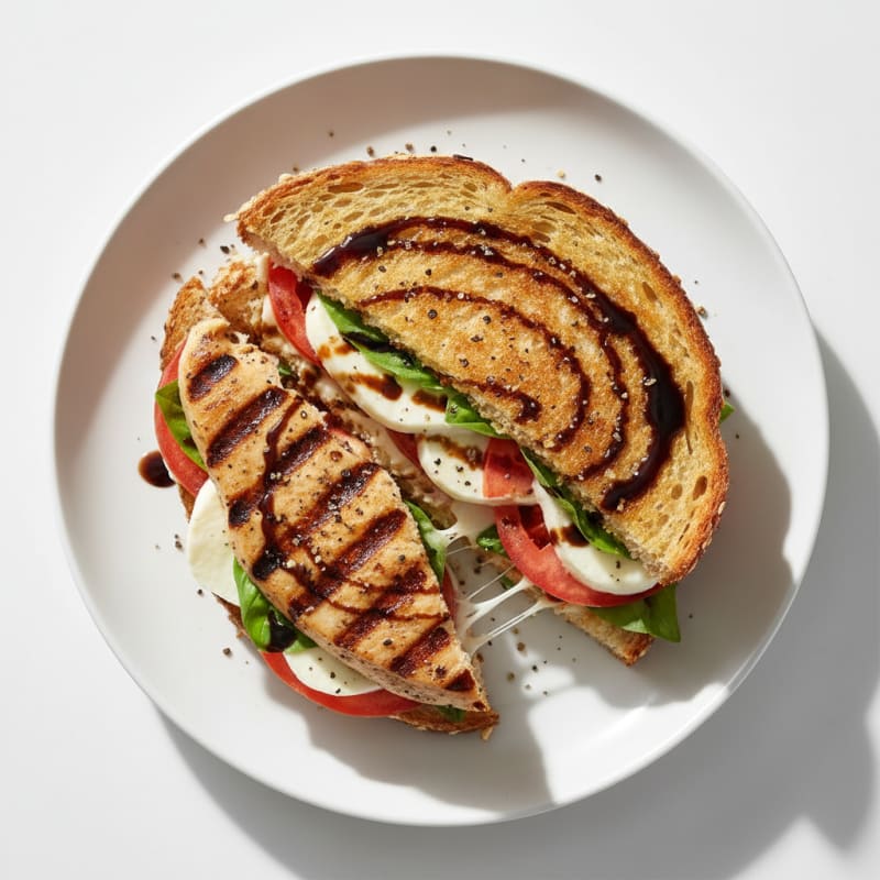 Golden Balsamic Caprese Grilled Sandwich