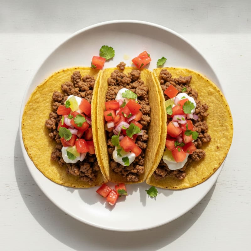 Ground Beef Tacos with Fresh Salsa