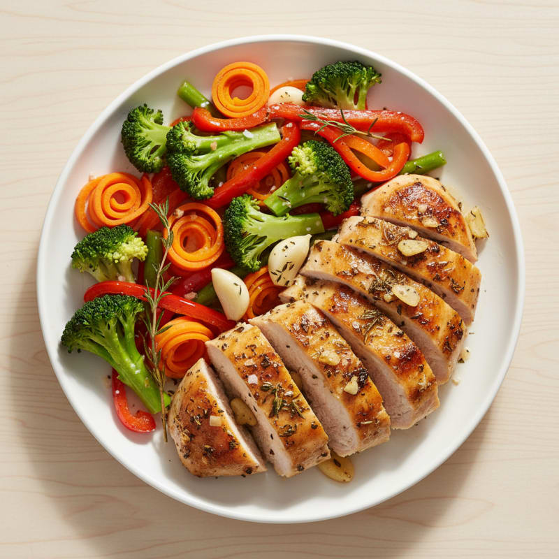 Garlic Herb Roasted Chicken with Vegetables