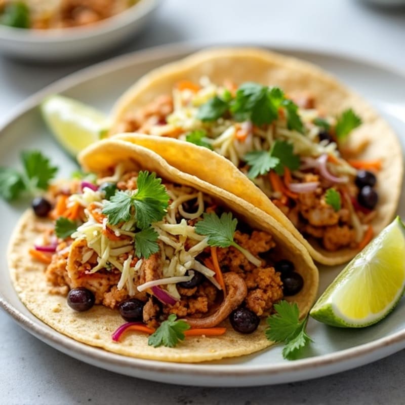 Smoky Jackfruit Tacos with Fresh Cabbage Slaw