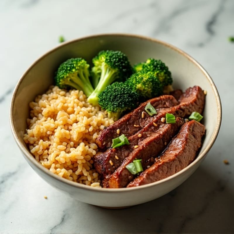Ginger-Garlic Beef and Broccoli Rice Bowl