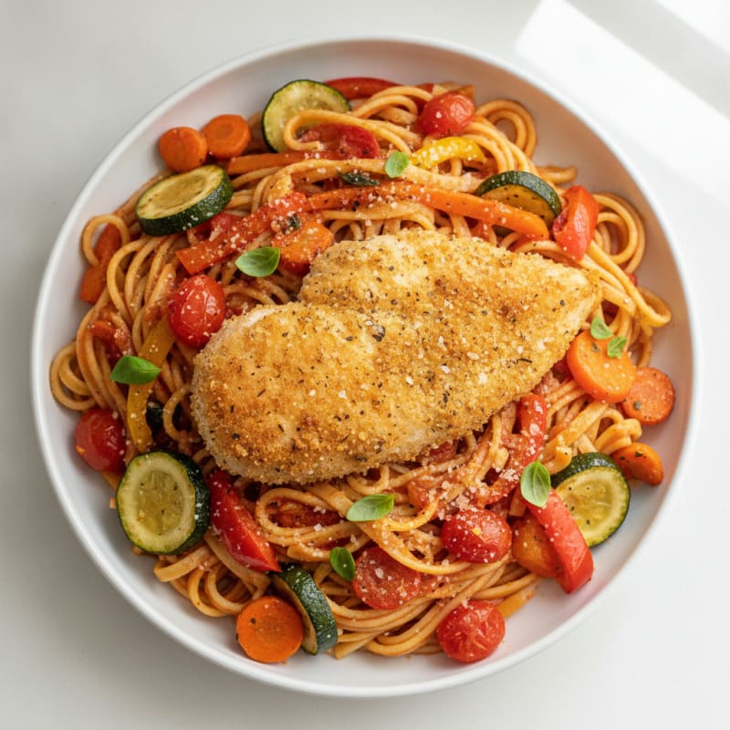 Chicken Marinara with Roasted Vegetables