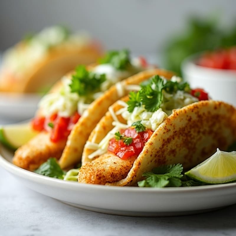 Crispy Baked Fish Tacos with Zesty Cabbage Slaw