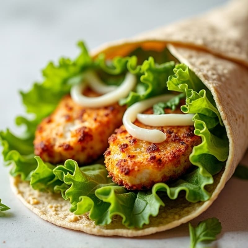 Crispy Chicken Caesar Wrap with Fresh Romaine