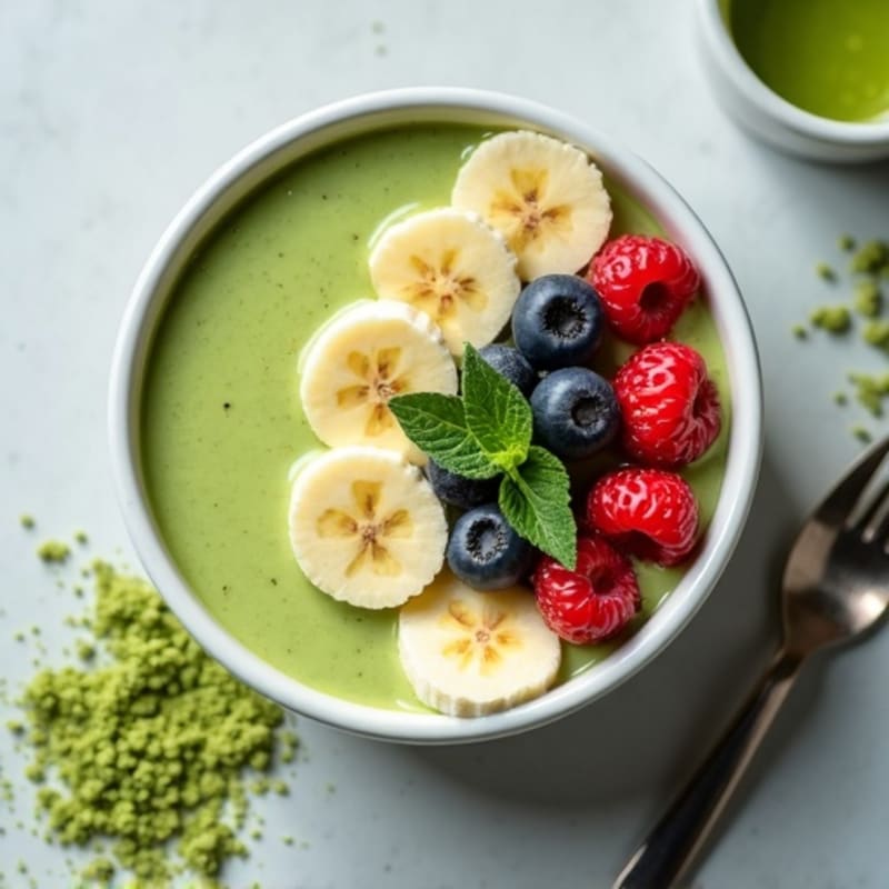 Creamy Matcha Protein Smoothie Bowl