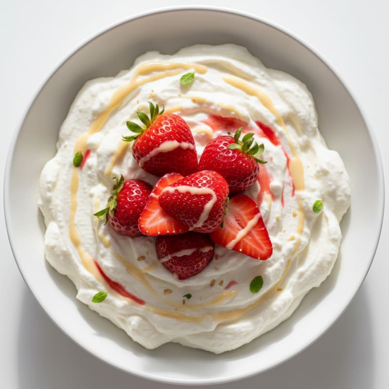 Greek Yogurt Protein Mousse with Fresh Berries
