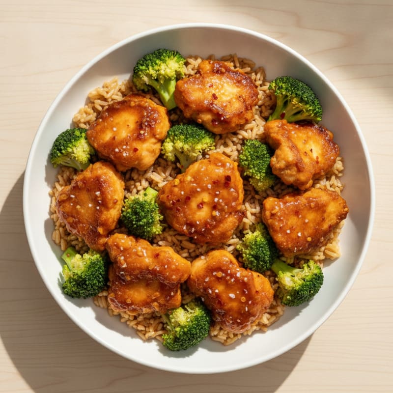 General Tso's Chicken with Broccoli