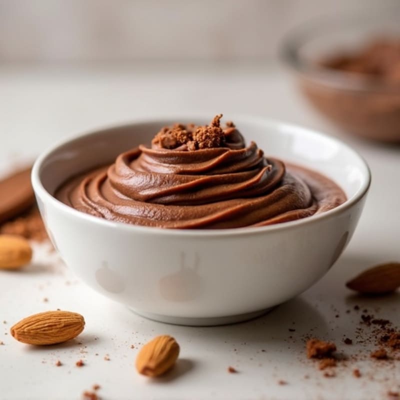 Silky Chocolate Protein Pudding with Peanut Butter and Greek Yogurt
