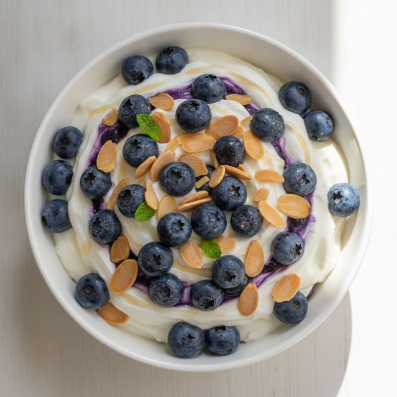 Greek Yogurt Protein Parfait with Berries and Almonds