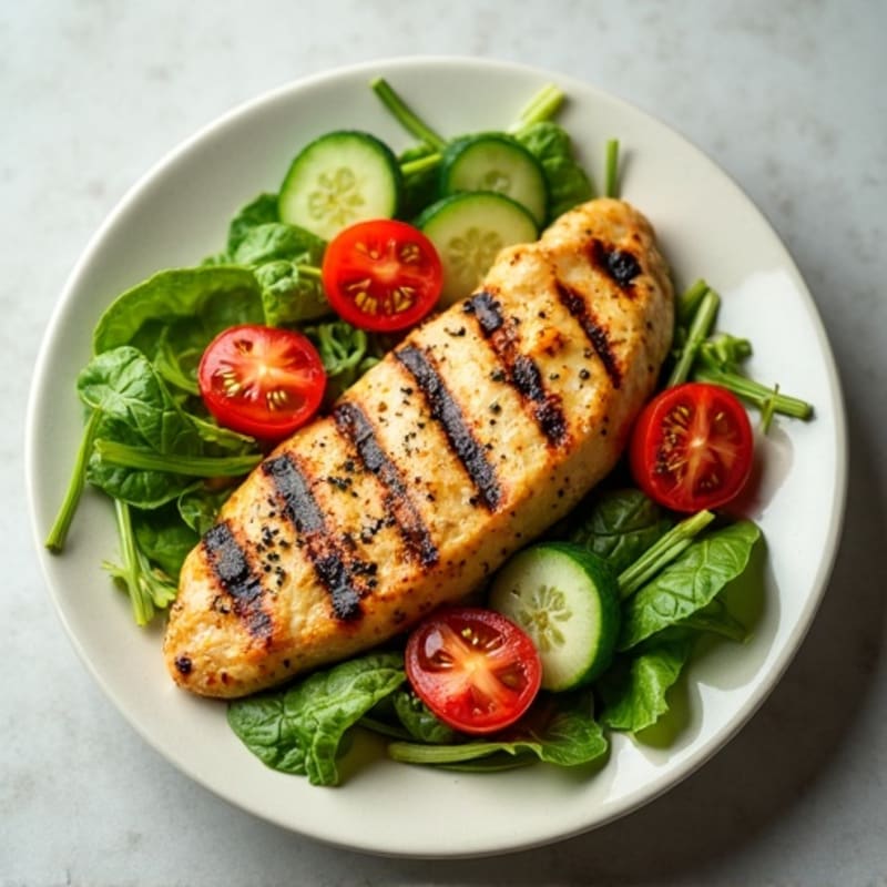Grilled Lemon Herb Chicken with Crisp Power Greens Salad