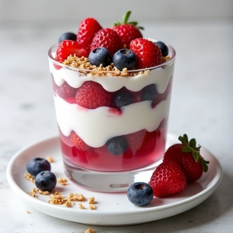Silky Greek Yogurt Protein Parfait with Mixed Berries