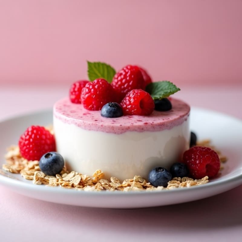 Silky Greek Yogurt Protein Mousse with Mixed Berries