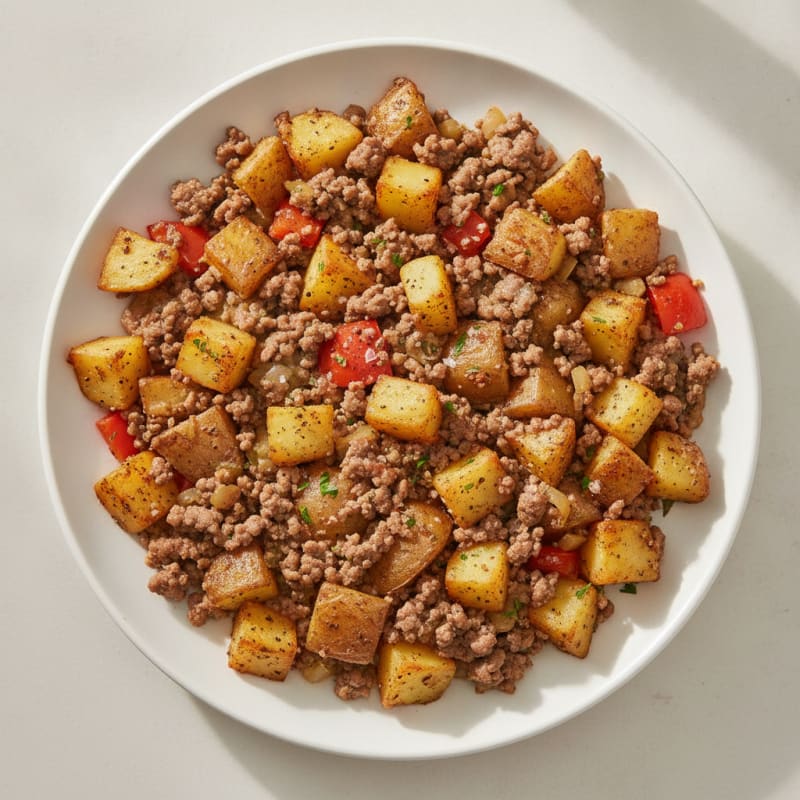 Savory Ground Beef and Potato Skillet