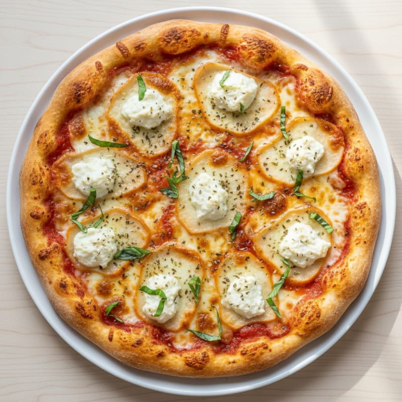 Golden Crispy Four-Cheese Pizza