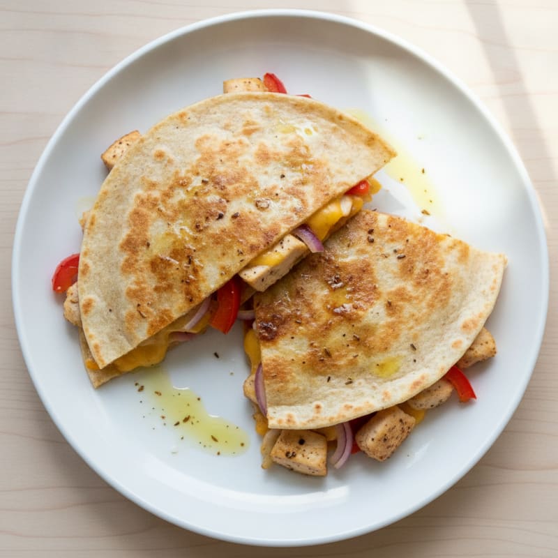 Savory Sprouted Grain Chicken Quesadilla