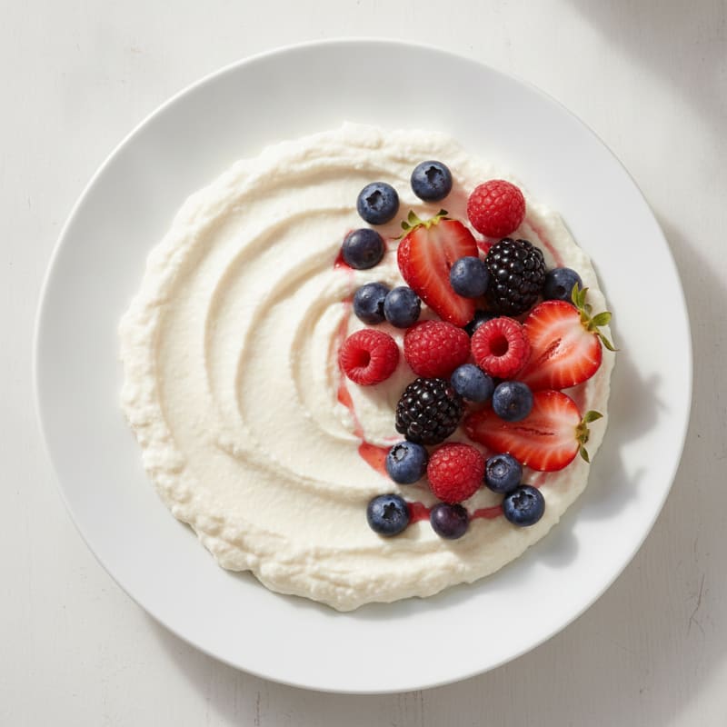 Silky Tofu Protein Pudding with Mixed Berries