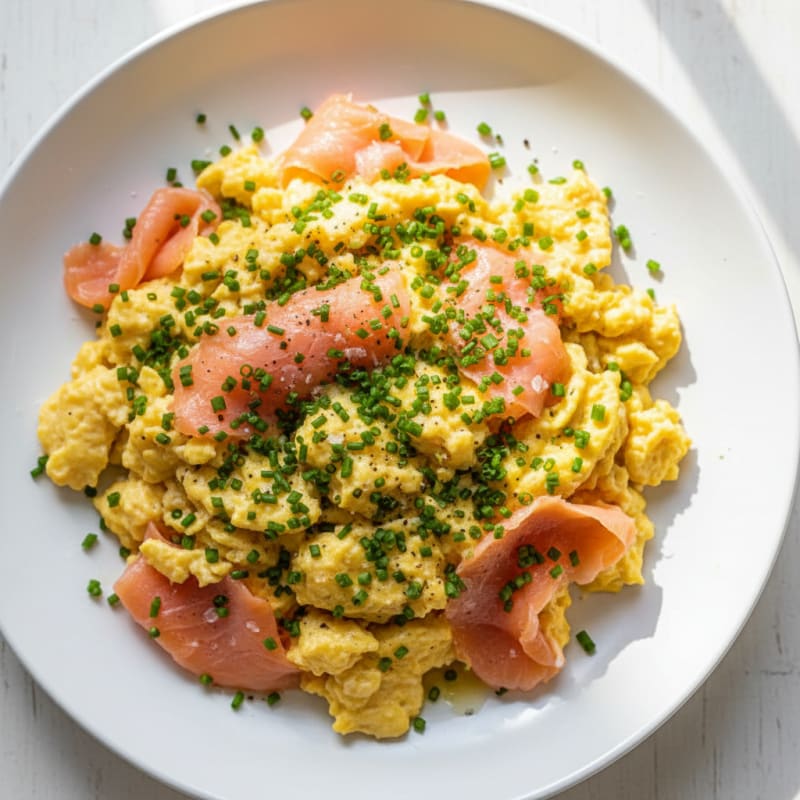 Smoked Salmon Scramble with Chives
