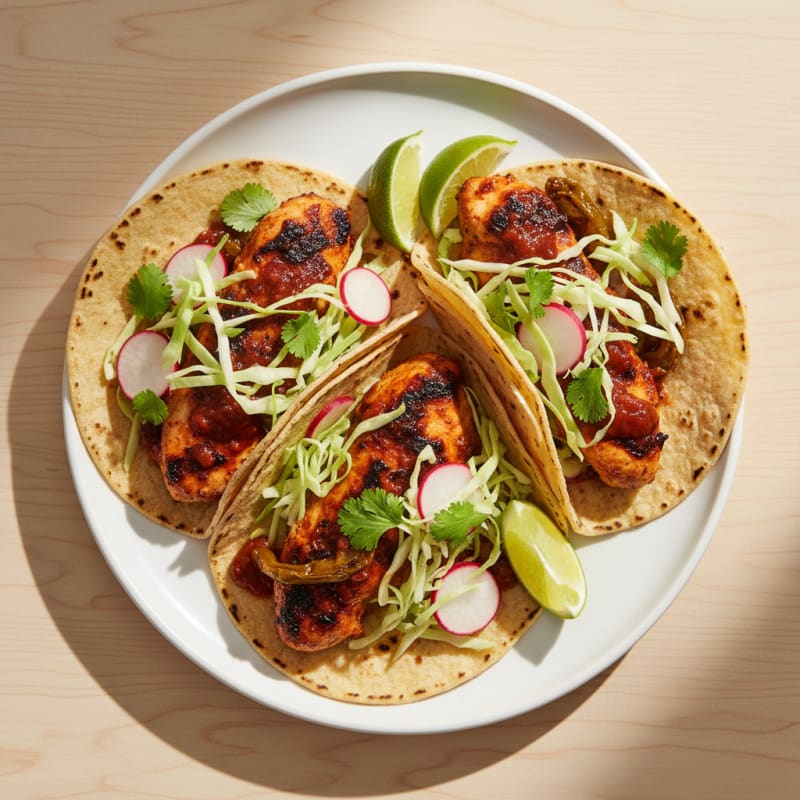 Spicy Charred Chipotle Chicken Tacos