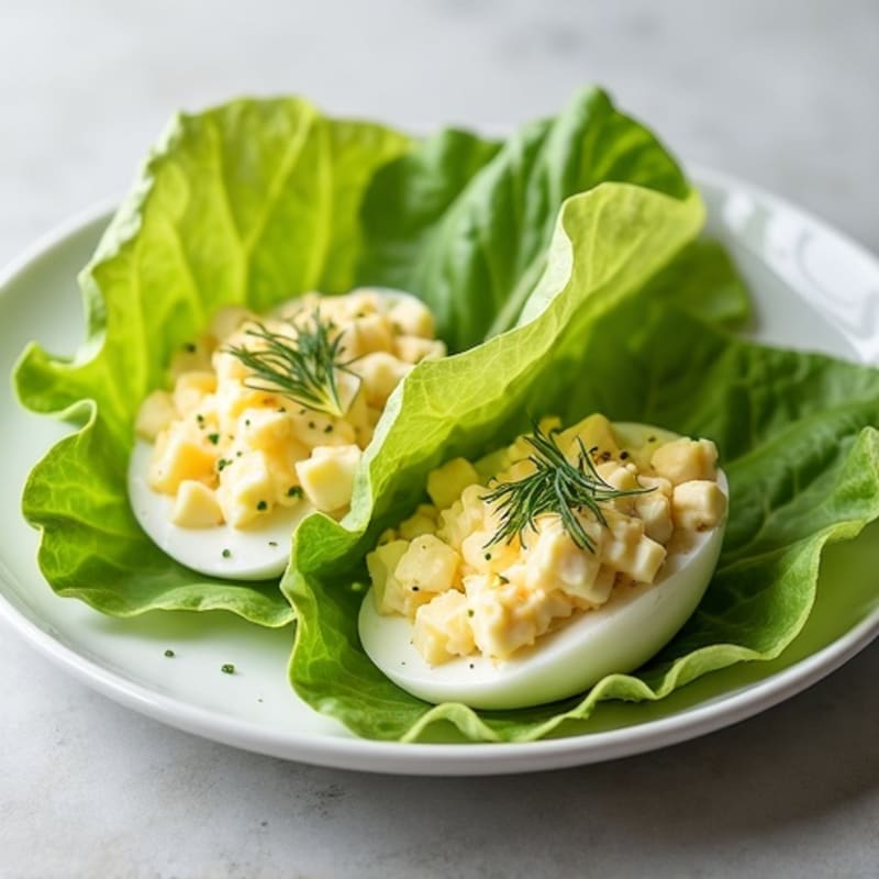 Creamy Dill Egg Salad Lettuce Wraps