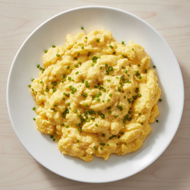 Fluffy Scrambled Eggs with Chives