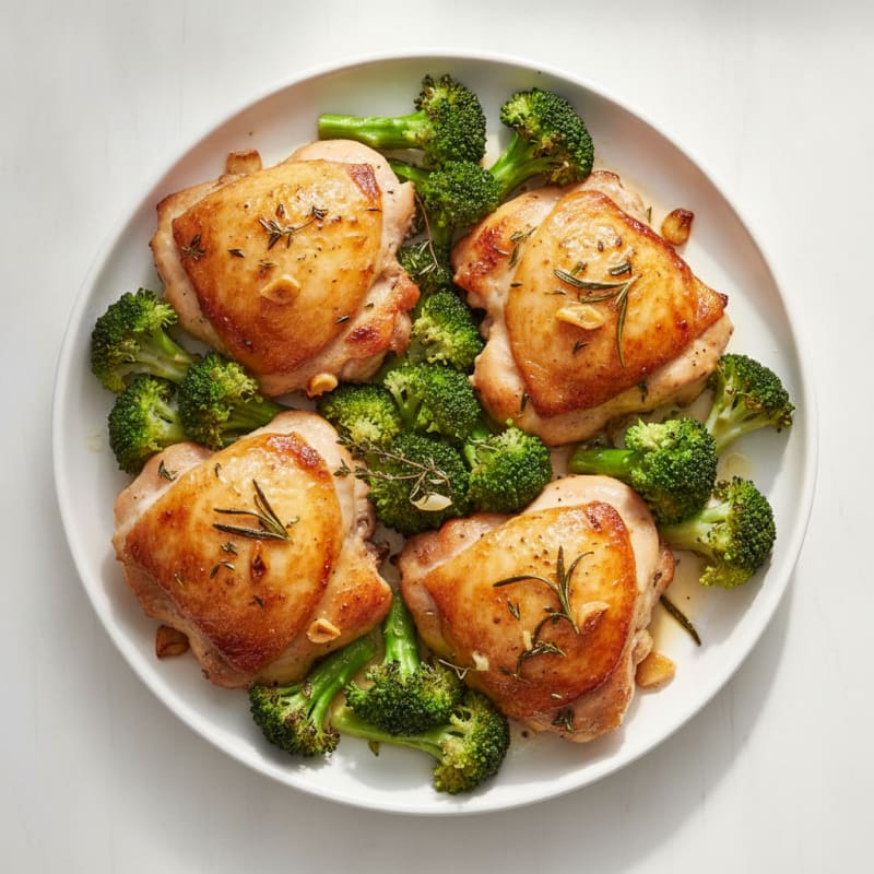 Garlic Herb Roasted Chicken Thighs