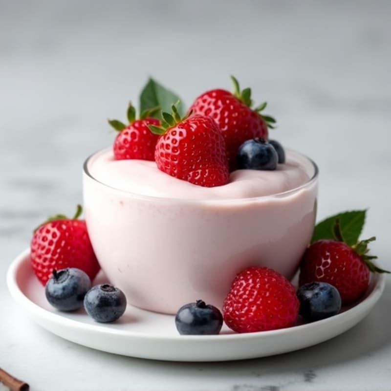 Silky Greek Yogurt Protein Mousse with Mixed Berries