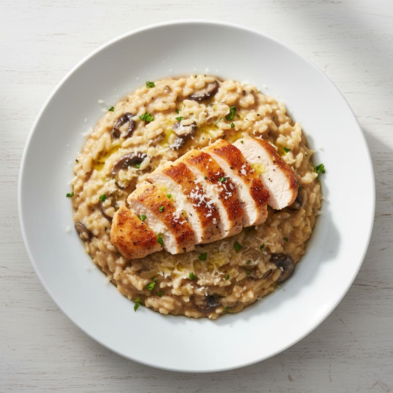 Creamy Mushroom Risotto with Parmesan