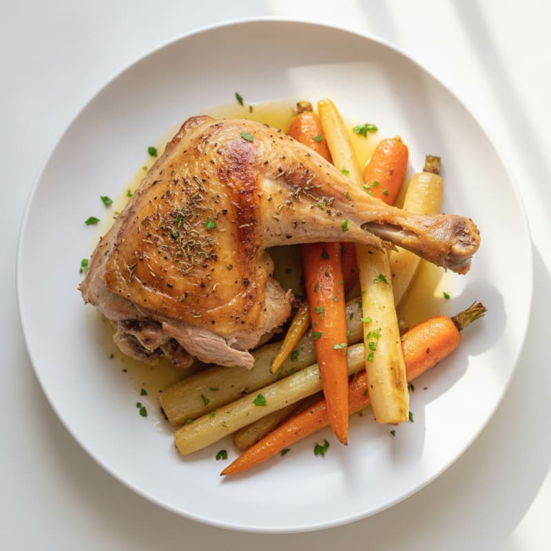 Herb-Roasted Turkey Leg with Root Vegetables